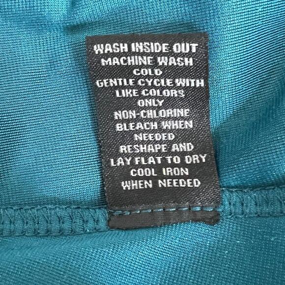 Intro Womens Tunic 2X Dark Teal Velvet Split Neck Long Sleeve Stretch Jewel Tone - Picture 7 of 8